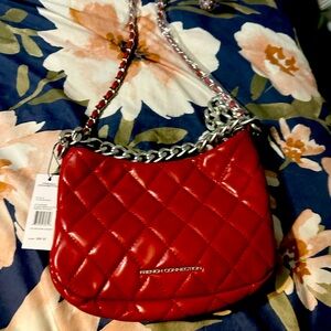 Red French connection with tags handbag